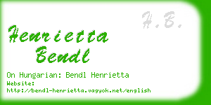 henrietta bendl business card